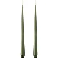Ester & Erik kruunukynttilä LED 2 kpl 70 Green Soil , 30 cm