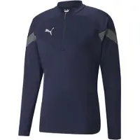 Puma Harjoituspaita Teamfinal 1/4 Vetoketju - Navy/harmaa/hopea, koko X-Small