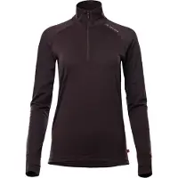 Aclima Women's LightWool 180 Polo with Zip Chocolate Plum Kerrasto yläosat XS