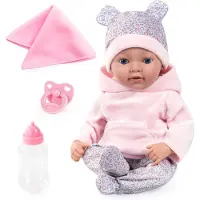 Bayer Reborn Baby Nukke + Lisätarvikkeet Nalle 38 cm