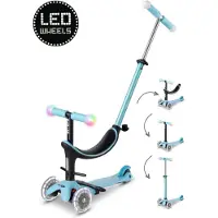 Micro mobility Mini2Grow Deluxe Magic LED Monitoimiskootteri Blue Blue One Size Sininen One Size 1+ Years Pojat