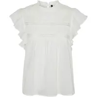 Vero Moda Vmtrine Sl Lace Top Wvn Noos - White - S