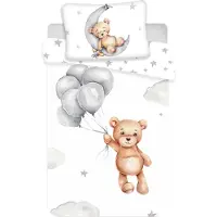 Cofi1453® Teddy Bear Baby -pussilakanasetti, 100 x 135 cm + 1 tyynyliina 40 x 60 cm