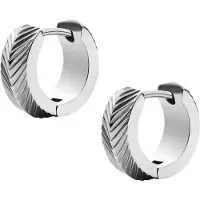 Fossil Harlow hopeanväriset korvarenkaat JF04666040