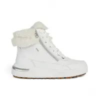 Geox for woman. D26QSA 00046 Dalyla B Abx Leather Ankle Boots white (39), Flat, 1 to 3 cm, Zip, Casual