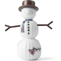 Kähler Hammershøi Christmas Snowman H11.5 White W. Deco - Multi/patterned - 11.5 cm