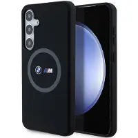 BMW Kotelo BMHMS24M23SROK S24+ S926 musta/musta kovakotelo M silikoni painettu rengas MagSafe