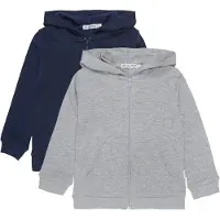 Minymo Sweat Jacket W. Hood (2-Pack) - Multi/patterned - 140