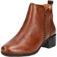 Pikolinos for woman. W6W-8950 Brown Malaga Leather Ankle Boots (36), 3 to 5 cm, Zip, Casual