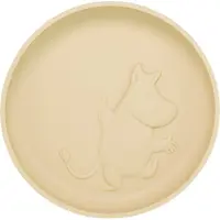 Muumi silikoninen lautanen Imukupilla, Latte Beige