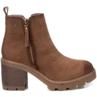 Refresh for woman. 17212502-CAMEL Ankle boots 172125 brown (41), 5 to 8 cm, Suede, Zip, Casual