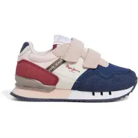 Pepe Jeans for girl. PGS40007 London Colors Gk multicoloured trainers (27), Flat, Velcro, Casual, Multicolor, children's fashion