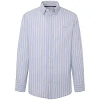 Pepe Jeans for man. PM308561 Shirt Marius blue (M), Casual, Long sleeve, Organic Cotton, Sustainable