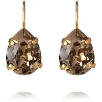 Caroline Svedbom Mini Drop Clasp Earrings Gold - Brown - ONE SIZE
