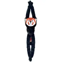 Muovijalelu Panda punainen pehmo halaava