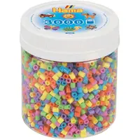 HAMA Beads Ironing Helmet in Jar - Pastel Mix (50) 3000pcs