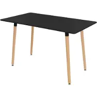 ML-Design Matbord i trä 120x70 cm matt svart Matsalsbord för 4-6 personer ML design
