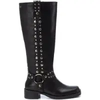 Xti for woman. 14341501-NEGRO Boots 143415 black (40), Flat, Zip, Casual