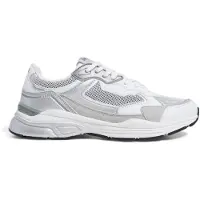 Pepe Jeans for woman. PLS60028 Dave Shine Sneakers white (40), Flat, Suede, Laces, Casual