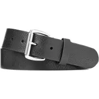 Ralph Lauren Tumbled Leather Belt - Black - 38