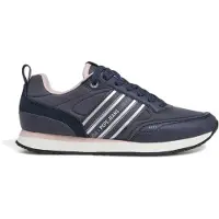 Pepe Jeans for woman. PLS40016 Dublin City navy leather trainers (38), Flat, Suede, Laces, Casual