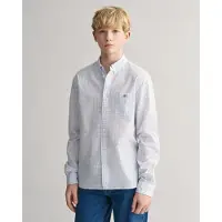 Gant Poplin Gingham Shield Shirt - Blue - 176