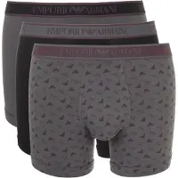 Emporio Armani Bokserishortsit harmaa / marjat / meleerattu musta