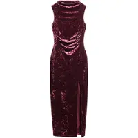 Superdry for woman. W8011695A Burgundy velvet dress (XS), Party, Polyester, Sleeveless / Straps