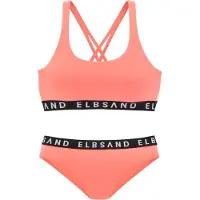Elbsand Bikini koralli / musta / valkoinen