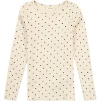 Lil´ Atelier Nmnlago Kim Ls Slim Top Lil Noos - Cream - 116