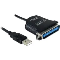 DeLOCK USB to Printer cable 1,8m, Musta, 1,8 m (82001)