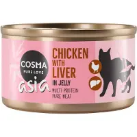 Cosma 24x85g Asia hyytelössä kana & kananmaksa kissan märkäruoka