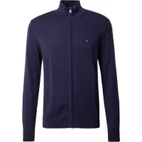 Tommy Hilfiger Neuletakki 'Flag Embroidery Zip-thru' laivastonsininen