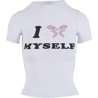 FELICIOUS Paita 'Love Yourself' eosiini / musta / offwhite