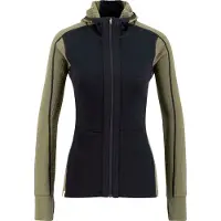 Ulvang Women's Peak Field Hooded Full Zip Midlayer Bungee Grey/Navy Blue Välikerrospuserot M