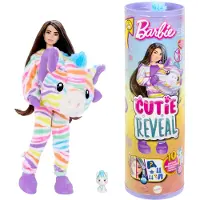 Barbie Cutie Reveal Nukke + Sateenkaarenvärinen Seepra