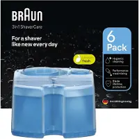 Braun 226356 Clean & Charge Refill Cartridges (6-pack, 5+1) -puhdistuskasetti, sininen