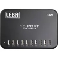 LEBA Innovation Leba NoteCharge NCHAR-U10-SC, Sisätila, USB, 5 V, 1,5 m, Musta