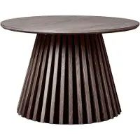 Ebuy24 Pyöreä sohvapöytä 70x45 cm ruskea tammi koriste