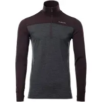 Aclima Men's LightWool 180 Polo with Zip Chocolate Plum/Marengo Kerrasto yläosat S