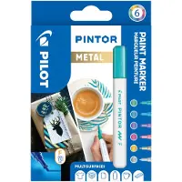 Pilot Pintor Fine 6 kpl Metalli