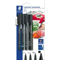 Staedtler Lumocolor 60 permanent markers 4-pack black