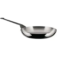 Alessi Frying Pan In Multi-Layer Material (Aisi 430, Aluminum, 18/10 Stainless Steel) Induction - Silver - D28CM