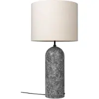 Gubi Gravity XL -lattiavalaisin Harmaa marmori/canvas, low