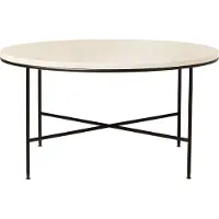 Fritz Hansen - MC300 Cirkulärt Soffbord - Cream - Sohvapöydät - Paul McCobb - Beige - Metalli/Kivi