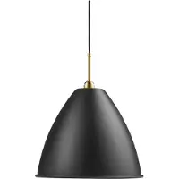 Gubi - BL9L Soft Black Semi Matt/Brass - Riippuvalaisimet - Robert Dudley Best - Musta