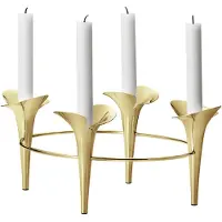 Georg Jensen Bloom Botanica kynttilänjalka, kulta