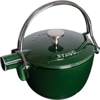 Staub teekannu valurauta pyöreä 1,15 L Basilikanvihreä