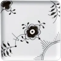 Royal Copenhagen Black Fluted Mega neliskulmainen lautanen 20x20 cm