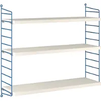 String - String 1949-2024 Shelf - Seinähyllyt - Nils Strinning - Valkoinen,Sininen - Metalli/Puu